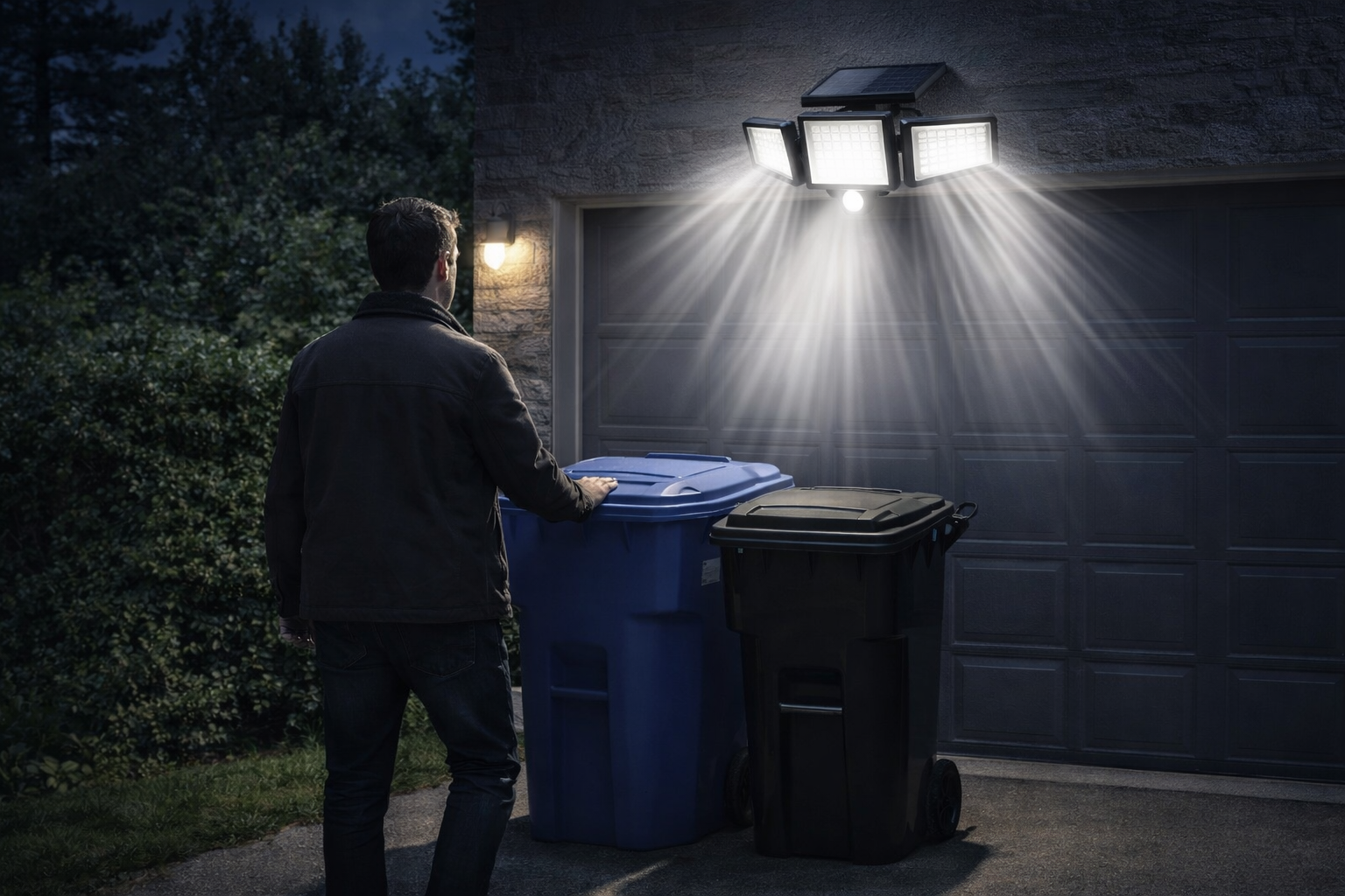 AMIOLOGY Solar 3-Head Security Light – 2500LM PIR Motion Sensor - Image 7
