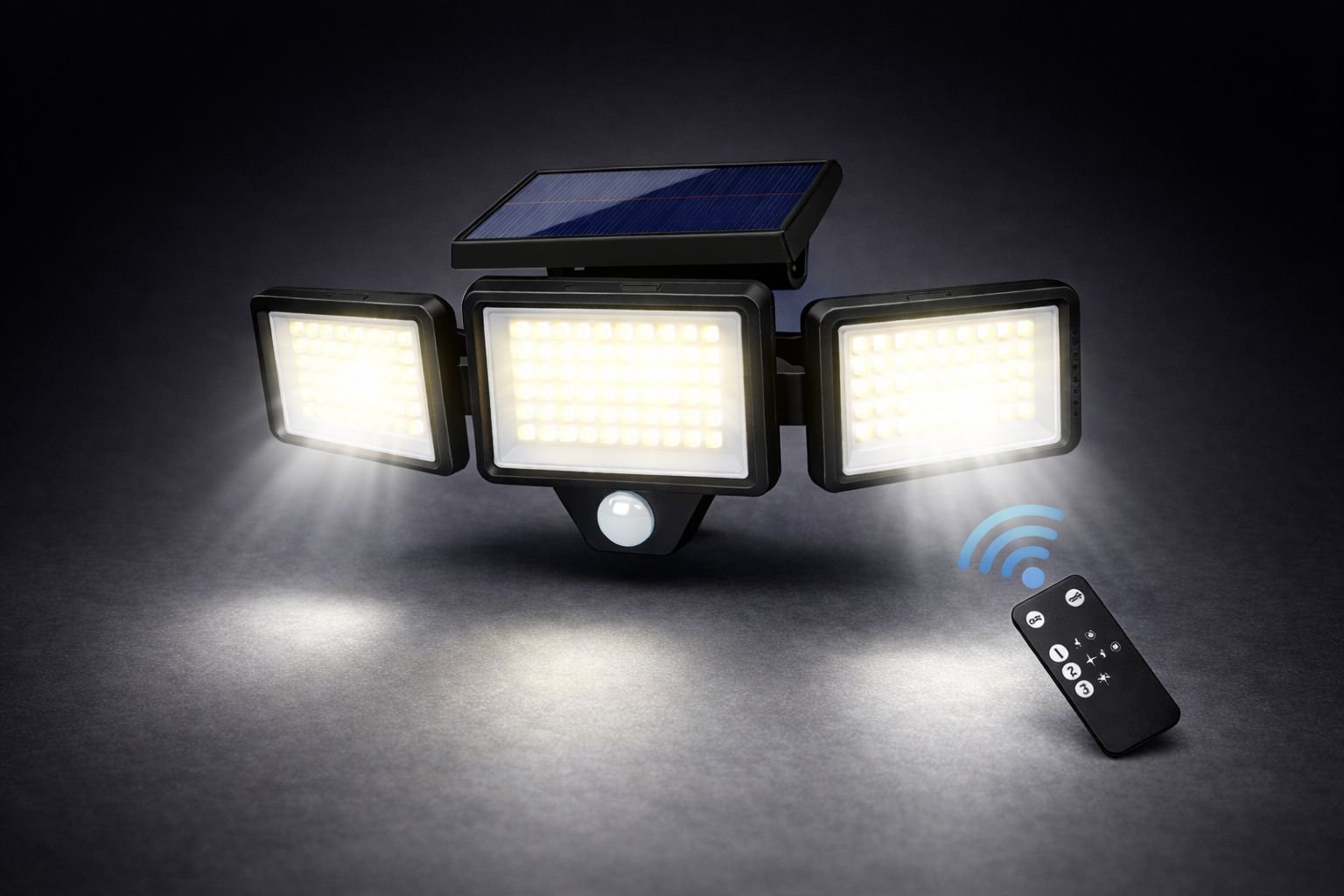 AMIOLOGY Solar 3-Head Security Light – 2500LM PIR Motion Sensor - Image 5