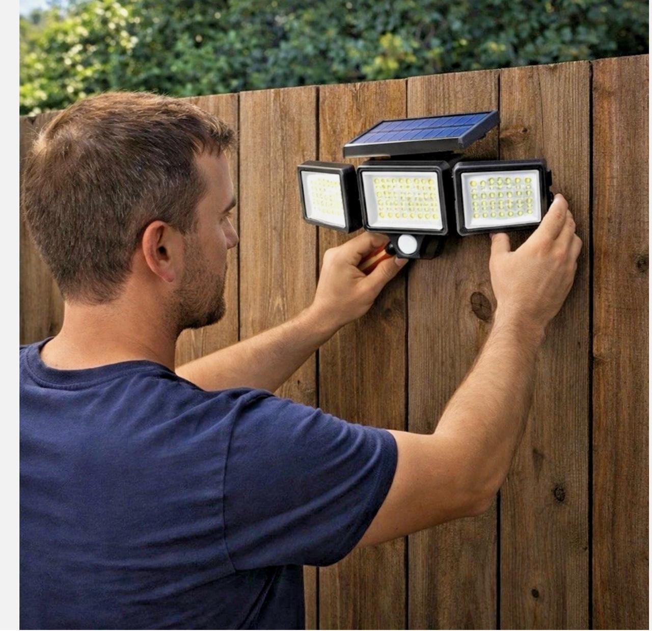 AMIOLOGY Solar 3-Head Security Light – 2500LM PIR Motion Sensor - Image 4