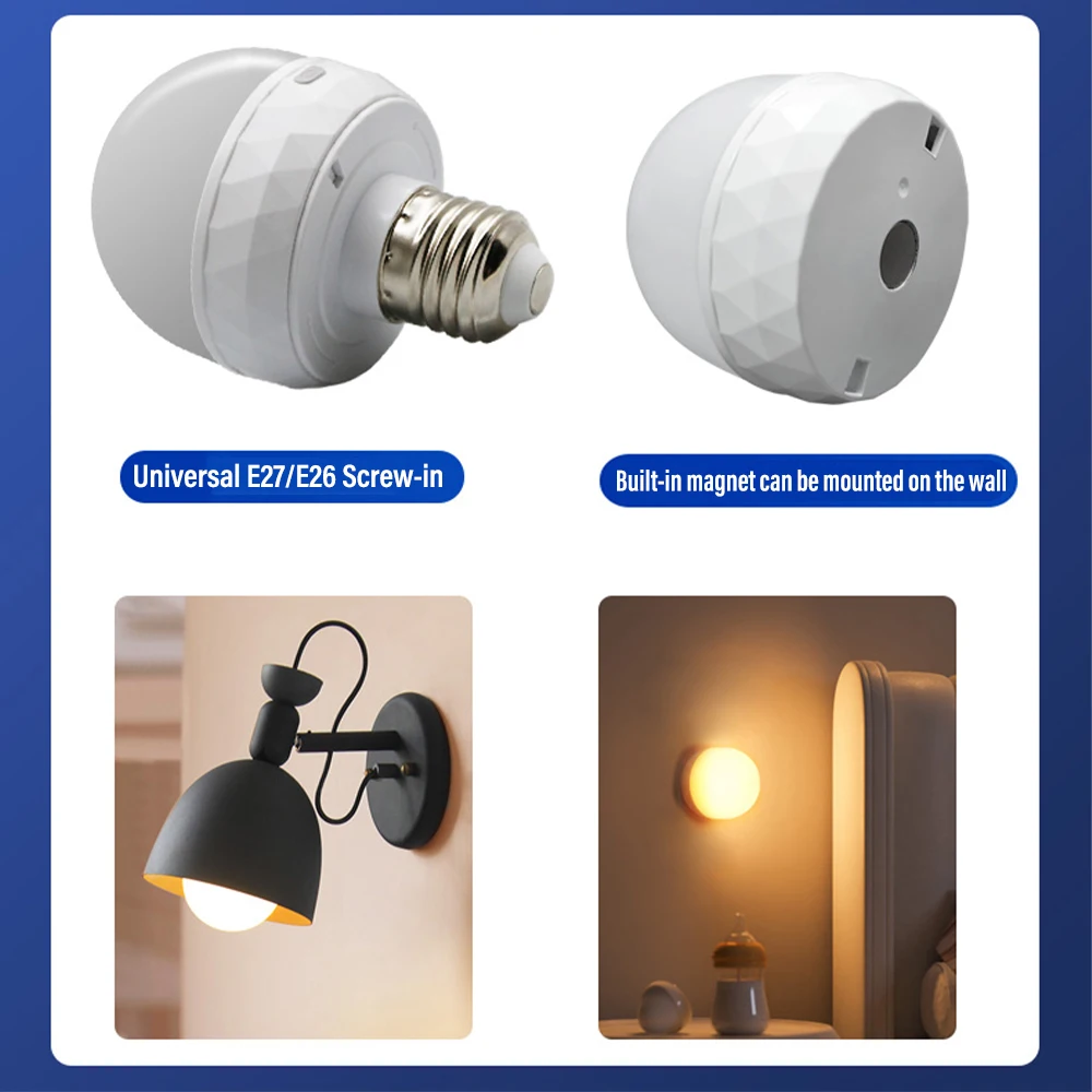 AMIOLOGY Rechargeable E27 Tri-Colour LED Bulbs – Remote Control, USB-C, 2 Pack - Image 8
